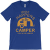 what happens in camper stays in camper vintage style camp funny T-Shirt