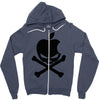 apple skull Zipper Hoodie