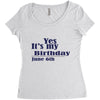 june 6 birthbay Women's Triblend Scoop T-shirt
