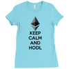 Keep Calm And Hodl Ethereum Ladies Fitted T-Shirt
