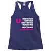 U=U Undetectable = Untransmittable Racerback Tank