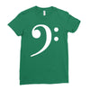 bass clef hat Ladies Fitted T-Shirt