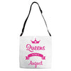 queens are born in august Adjustable Strap Totes
