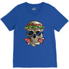 burger skull V-Neck Tee
