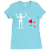 blackbeard's flag pirate edward teach Ladies Fitted T-Shirt