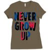 never grow up (2) Ladies Fitted T-Shirt