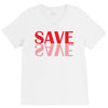 save red V-Neck Tee