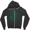 green vigilance Zipper Hoodie
