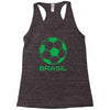 brasil sport soccer ball fun Racerback Tank