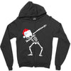 skeleton dabbing christmas Zipper Hoodie