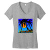 florida palm trees sunset Women's V-Neck T-Shirt