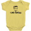 i like turtles t shirt s m l xl 2xl 3xl funny zombie kid humor geeky n Baby Onesie