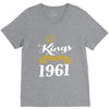 kings are born in 1961 V-Neck Tee