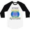 network engineer just like a re   men's 3/4 Sleeve Shirt