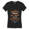 grandpa the man the myth best grandpa ever Women's V-Neck T-Shirt