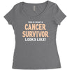 This Is What a Cancer Survivor Looks Like Women's Triblend Scoop T-shirt