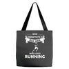 who loves running Tote Bags