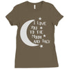 i love you to the moon and back babygrow Ladies Fitted T-Shirt