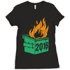 2016 dumpster fire Ladies Fitted T-Shirt