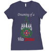 dreaming of a white christmas Ladies Fitted T-Shirt