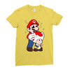mario licking toad Ladies Fitted T-Shirt