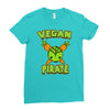 vegan pirate Ladies Fitted T-Shirt