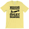 weekend rugby forecast beer pub drink T-Shirt
