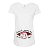 February Peeking Out Baby Girl Maternity Scoop Neck T-shirt