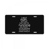 i don't run License Plate
