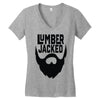 lumber jacked Women's V-Neck T-Shirt