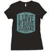 i love my beared husband Ladies Fitted T-Shirt