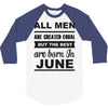 all men are created equal june 3/4 Sleeve Shirt