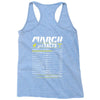 March Girl Facts Aries Racerback Tank