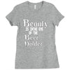 beauty is in the eye of the beer holder t shirt Ladies Fitted T-Shirt