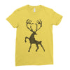 christmas deer Ladies Fitted T-Shirt