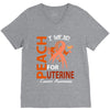 I Wear Peach For Uterine Cancer Awareness V-Neck Tee
