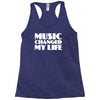 music changed my life Racerback Tank
