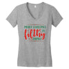 merry christmas ya filthy animal Women's V-Neck T-Shirt