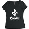 quebec canada Women's Triblend Scoop T-shirt