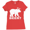 bear deer beer Ladies Fitted T-Shirt