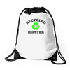 recycled hipster Drawstring Bags