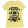 Super Cool Granny Of A Freaking Awesome Granddaughter Ladies Fitted T-Shirt