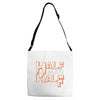 half man , half komodo dragon Adjustable Strap Totes