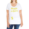Muggle On Board Yellow Ladies Curvy T-Shirt
