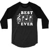 Best Dad Ever Funny Music Note 3/4 Sleeve Shirt
