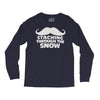 mustaching through snow Long Sleeve Shirts