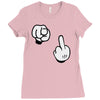 mickey fuck you rouge Ladies Fitted T-Shirt