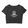 premium vintage 1970 classic perfectly aged limited edition Crop Top