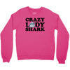 crazy lady shark Crewneck Sweatshirt