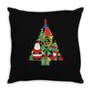 christmas tree made of bells stocking santa Throw Pillow